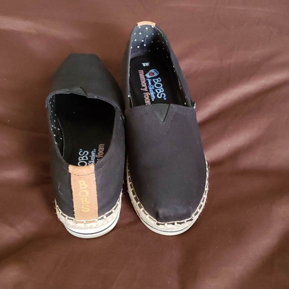 bobs black slip on shoes